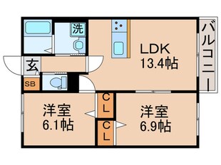 グラントレ宮城の物件間取画像